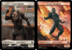 Alien Rhino (0003) // Alien Warrior (0014) Double-Sided Token